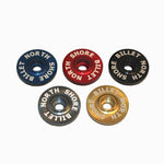 North Shore Billet written on a flat top cap in blue, red, black, pewter and gold